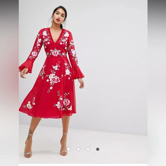 NWT ASOS DESIGN midi dress size 10